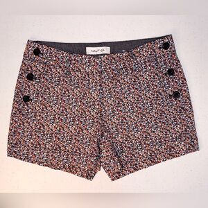 Nautica Women's Floral Print vintage nautical style Shorts - Black and Red